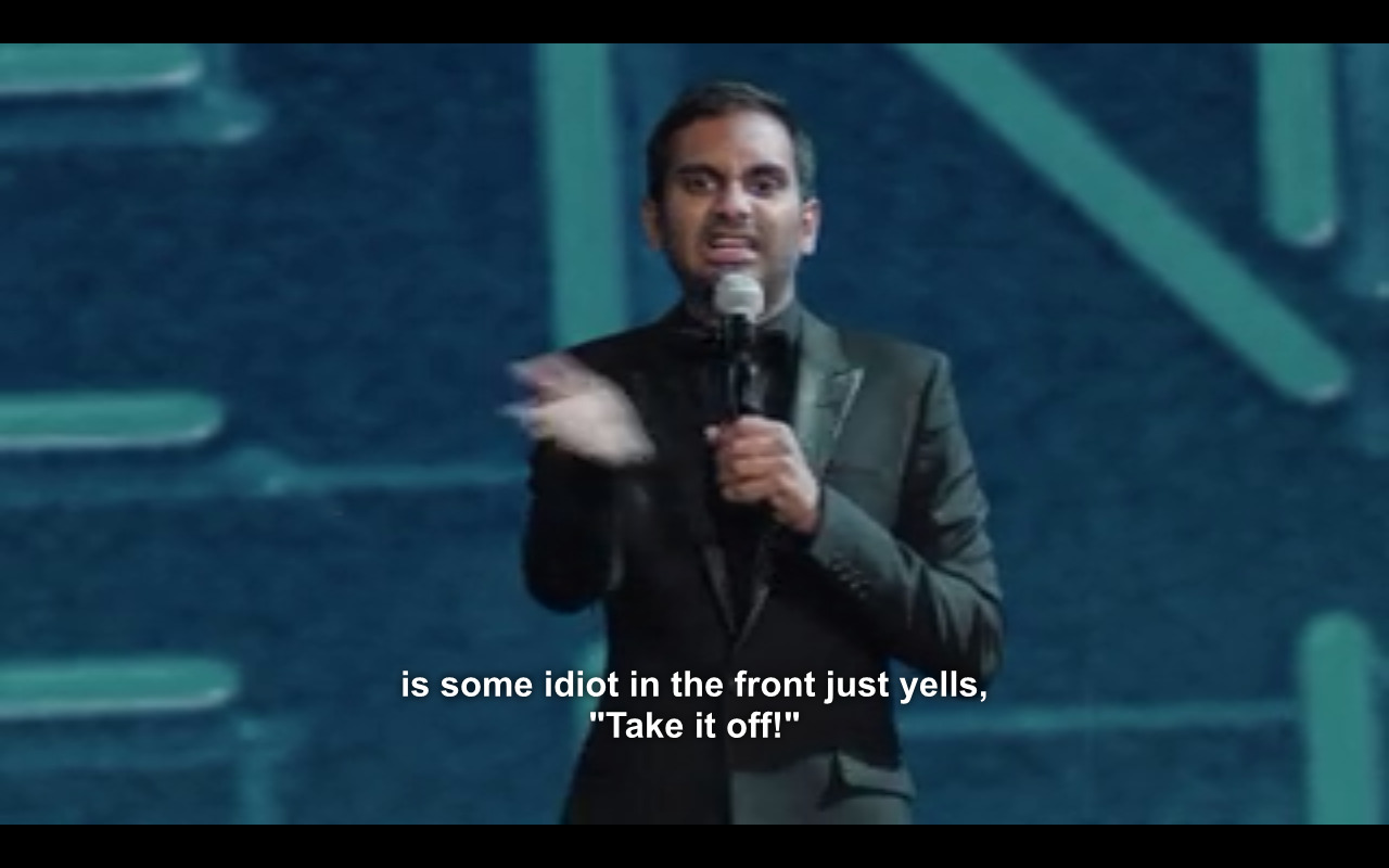 Aziz Ansari - Madison Square GardenOn street harassmentOn street harassment pt. 2On