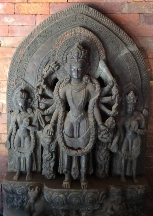 Harihara (Vishnu and Shiva joined) with Parvati and Lakshmi, Nepal