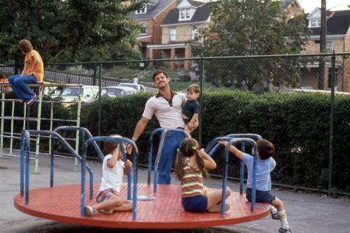 A Dad and his kids at a park in Pittsburgh, 1978 by Lil_Phantoms_Lawyer