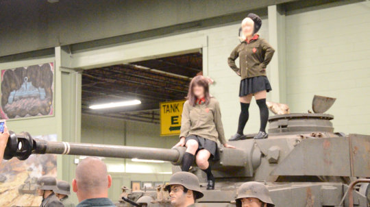 deadddeviant: feazelblahg:   mariopowertennis:  mariopowertennis: Hey I don’t think I mentioned this here yet but I went to an anime convention at a tank museum this weekend and I don’t think I’ll ever be the same   Holy shit. No anime convention