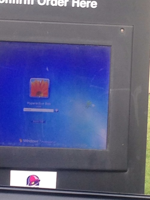 kramergate:kramergate:I’m getting Taco Bell and the speaker screen is just a windows login page for 