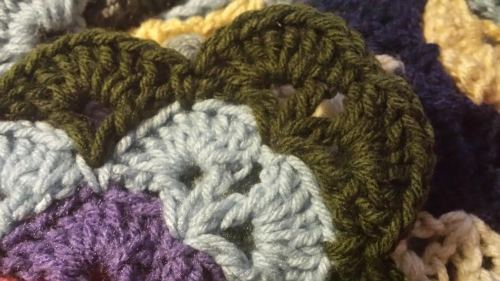 crochetmelovely:2015 Crochet Mood Blanket!Week 39, row 39! :)Forest green for this week. Things are 