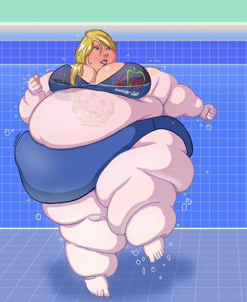 aka-fa: Garminé’s exercising. And also she’s exercising in a fake pool that doesn’t ripple somehow. 