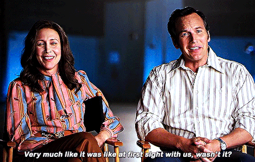 elwes-cary:VERA FARMIGA &amp; PATRICK WILSON THE CONJURING: THE DEVIL MADE ME DO IT | behind the