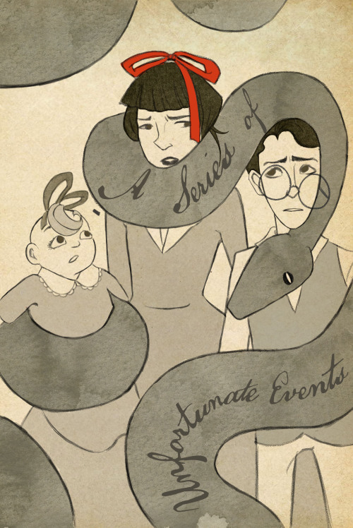nombee-art: I did four poster designs for A Series of Unfortunate Events! I cannot wait for the Netf