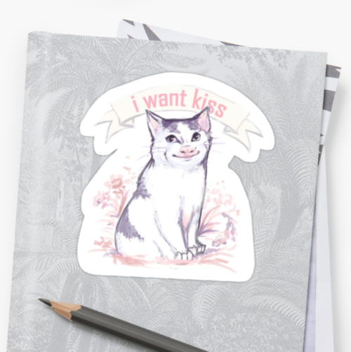 gameboyarts:i put him on redbubble if anyone wants a polite cat sticker. <get him here>