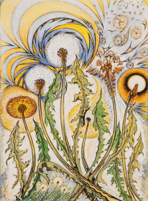 smokethereisfire:Richard Calver (1946-) - Dandelions Rejoicing