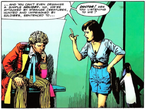 hiswholebohemiansoul:So in the Doctor Who comics… the Doctor and Peri travel with Frobisher… a shape