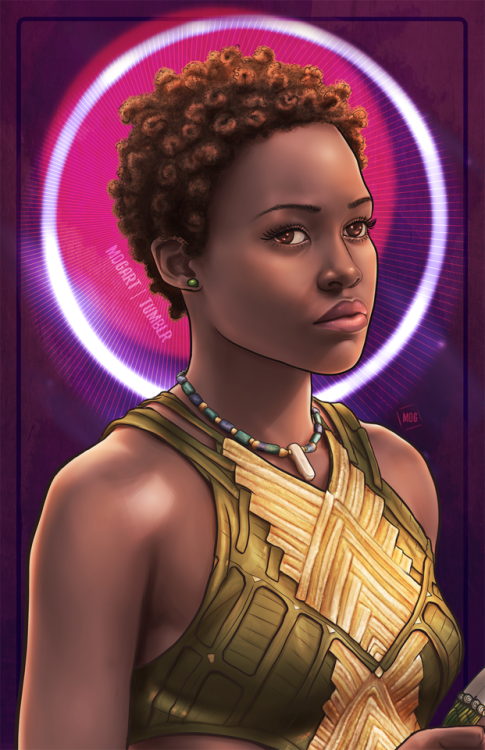 mdgart:Wakanda forever!Nakia, Okoye & Shuri.  I, too, loved Black Panther and had to draw my f