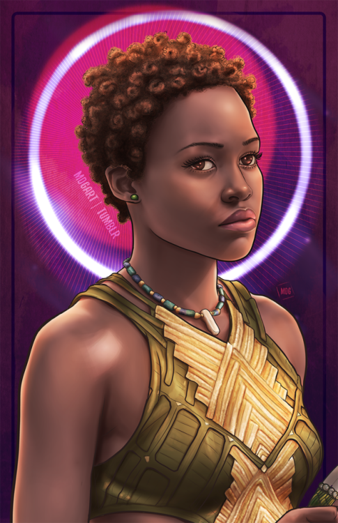 mdgart:Wakanda forever! Nakia, Okoye &amp; Shuri.  I, too, loved Black Panther and had to draw my f