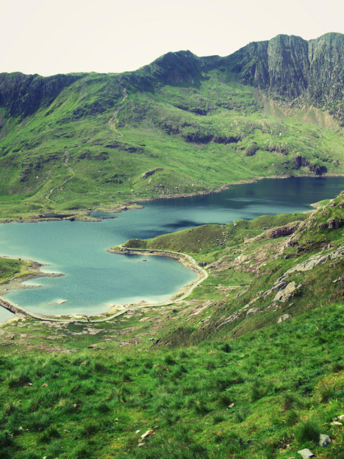 jamas-rendirse:Lake in Snowdon Mountain By Shaneen Gooch.