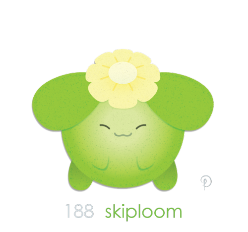 poke-dot: Happy Skiploom! Gotta continue to bid adieu to the fall with this happy lil flower. ☺️