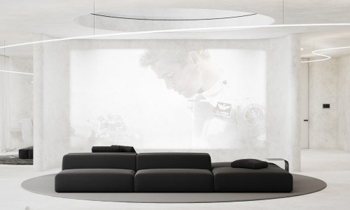 Smooth Microcement Interior Decor Concept With Heavy Black...