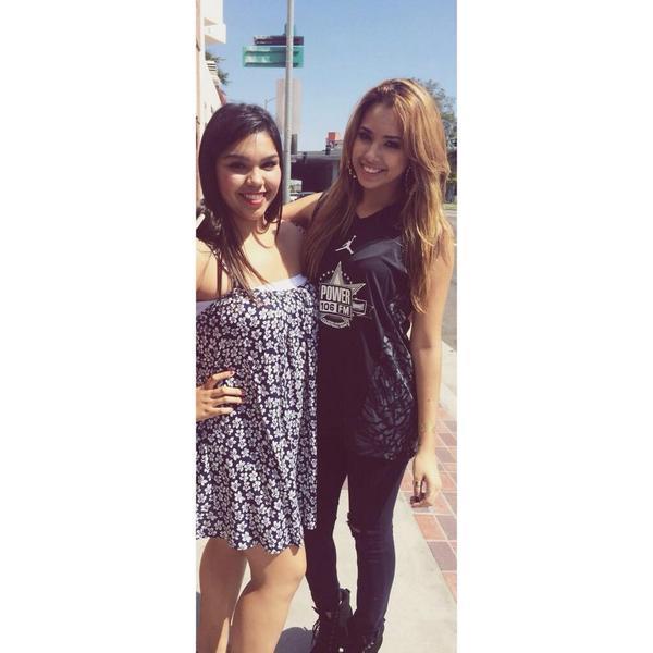 mizzjasminevillegasnewz:  Jasmine v with a fan at the power106aAllStar
