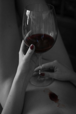 sexandsophistication: I like expensive wine too &amp; loved tailored clothing - scattered on the floor  Tami @ 6:18  Thank you for a very creative and sexy submission!  