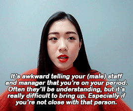 dazzlingkai:  Park Soobin talks about how idols deal with periods 