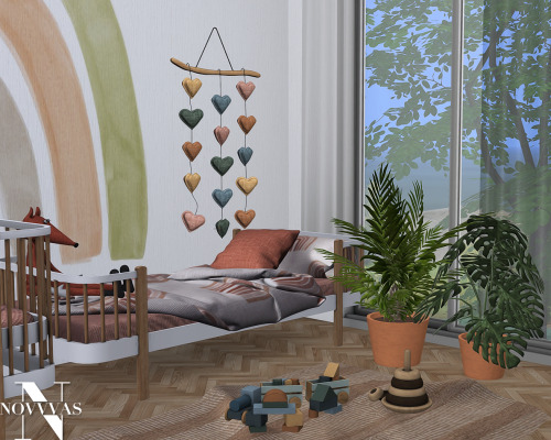 SOLEADO BEDROOM31 new meshes (some meshes are high poly) + wallpapertoddler bed (frame, mattress, bl