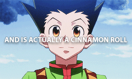 hajimeiwaizvmi:      hunter x hunter + cinnamon roll meme 