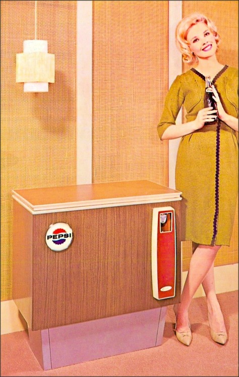 Pepsi Cola Bottling Company, 1960s“Here’s a soft drink vendor that looks at home in the most elegant