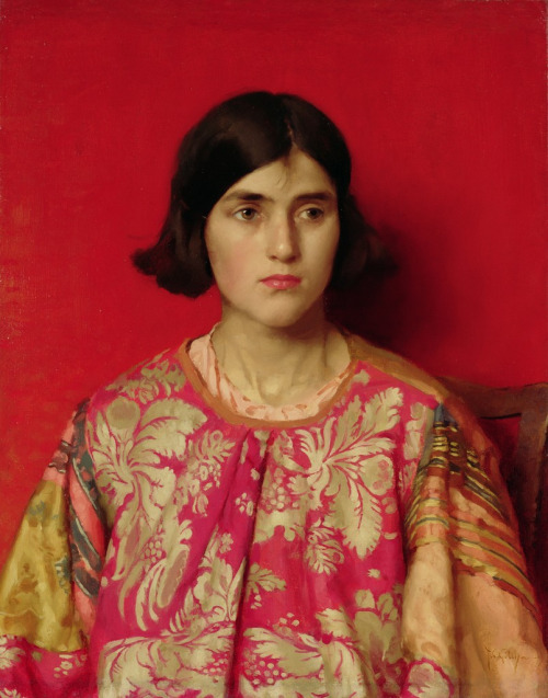 insipit:  Thomas Cooper Gotch (1854–1931, England)Gotch was an English Pre-Raphaelite painter and illustrator. He studied art in London and Antwerp before he married and studied in Paris with his wife, Caroline, a fellow artist. Returning to Britain,
