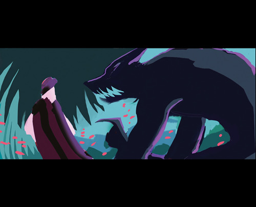 catchkat:Panels from my “Scarlet Flower” color script. These are some of the important moments in th