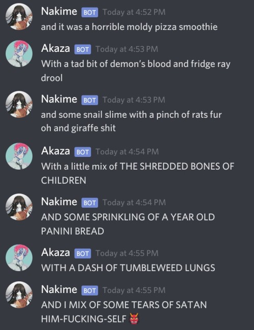 So Me And Two Of My Discord Friends Were Fucking Around With Our Kizuki Bots