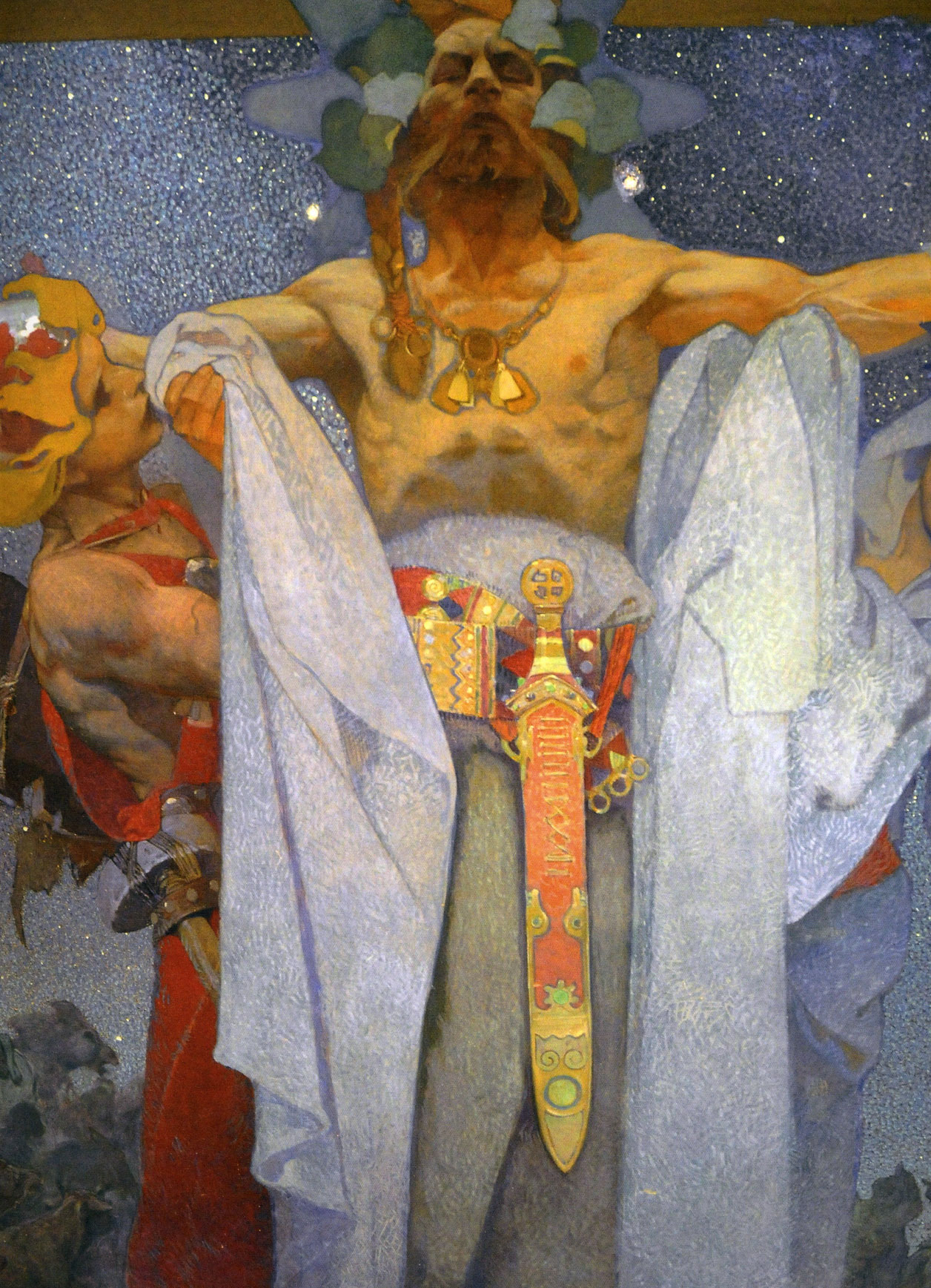 beardbriarandrose:  Alphonse Mucha, The Slavs in their Original Homeland (detail),