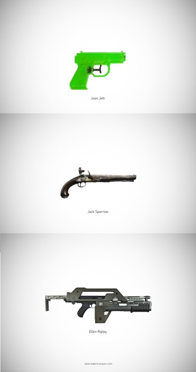 victorysnacks: cloudyskiesandcatharsis: Famous Guns by Federico Mauro Bang!