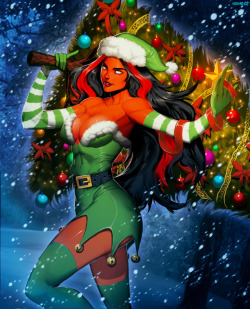 Santa Red She-Hulk 1 by GENZOMAN 