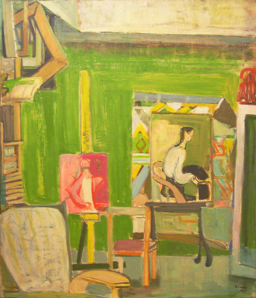 igormaglica: Janice Biala (1903-2000), The Studio, 1946. oil on canvas, 39½ x 33½ inch