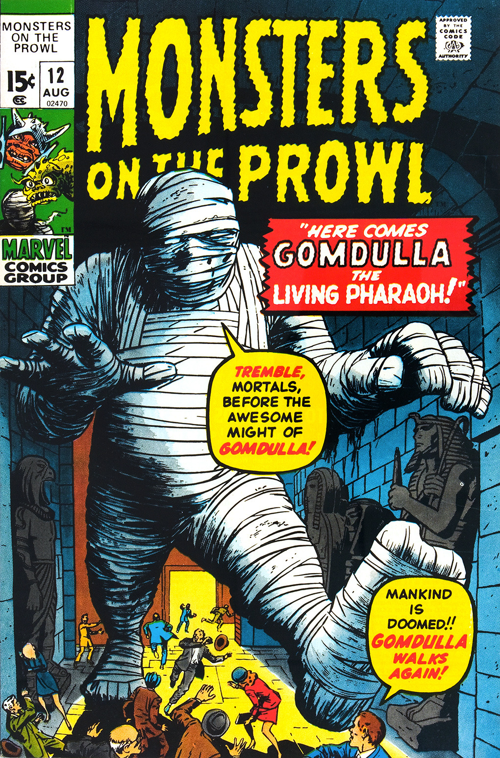 MONSTERS ON THE PROWL #12 (1971) Cover Art by Jack Kirby & Marie Severin