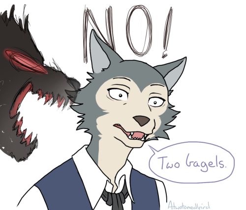 atwotonedbird:Yes I know this vine’s been done to death but I haven’t seen a Beastars version and I 
