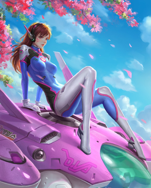 cyberclays:D.va - Overwatch fan art by wenfei yeMore Overwatch related art on my tumblr [here]