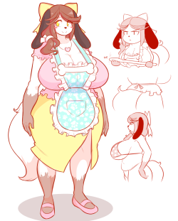 theycallhimcake:  I’ve drawn dogs, and I’ve drawn moms.But now it’s time for a frilly dog mom