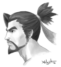 xelgot:  Late warm up sketch of Hanzo