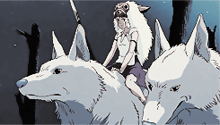 Mononoke Hime + wolves