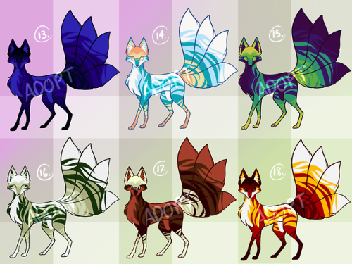 goldmouse: Kitsune Adoptables are up for sale! DM me with your paypal info to claim and I’ll s