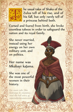 rejectedprincesses:   Mkabayi kaJama (c.1750-c.1843):