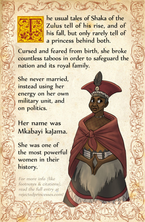 rejectedprincesses:Mkabayi kaJama (c.1750-c.1843): Power Behind the Zulu ThroneFull entry here. Patr