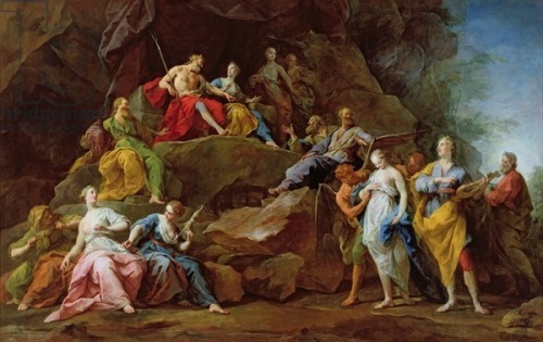 centuriespast:Orpheus in the Underworld reclaiming Eurydice, or The Music, 1763, Restout, Jean II (1