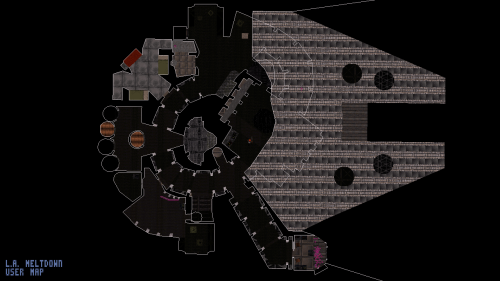 duke3dmaps:  Han Solo’s Millenium Falcon | Edward “Scorpion” Davis & Aaron “Deino” Gwin | Dukematch | FALCON.map