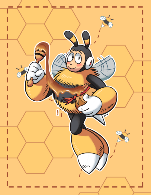 Weekly Draw Week 18: Honeyman (again)—————————– My Robot Master OC with his namesake!