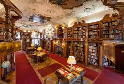 Max Reinhardt Library in Schloss Leopoldskron, Salzburg, Austria