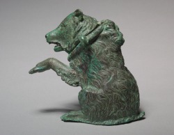 via-appia:  Oil Ampula in the Form of a Dancing Bear  Roman, 3rd century 