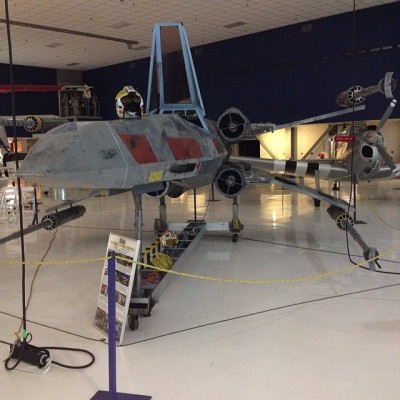 First art show I’ve ever had with an X-Wing (at Wings Over The Rockies Air & Space Museum)