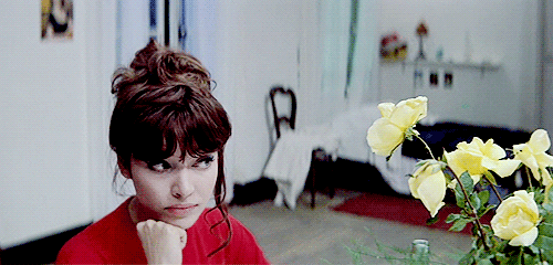 One of my favorite things about Anna Karina’s collaborations with Godard is how well she uses exagge