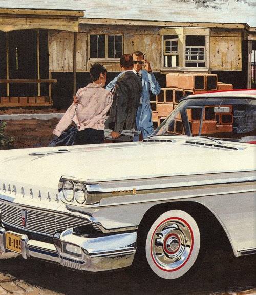 rogerwilkerson:  1959 Oldsmobile, art by Bernie Fuchs. 