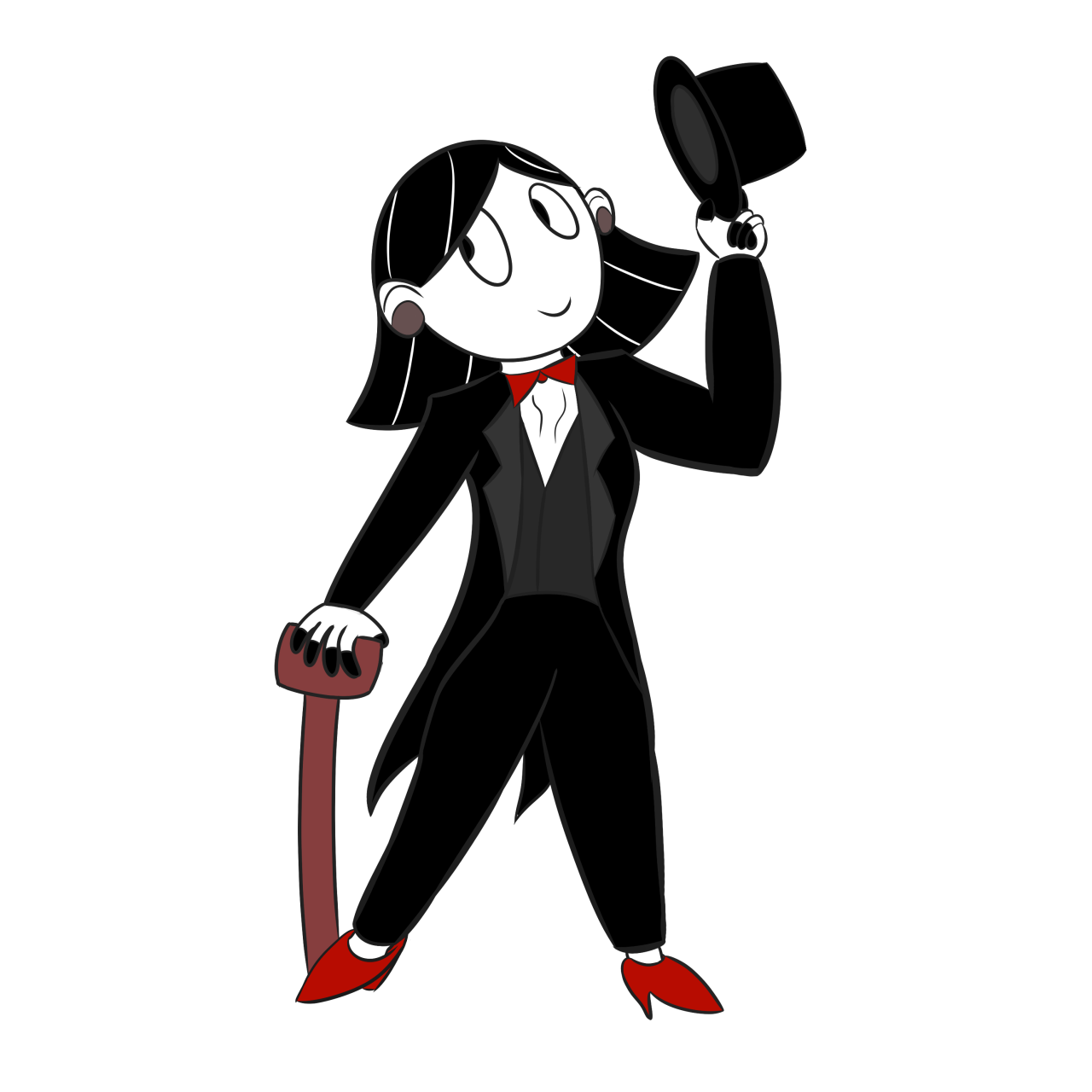 gentleshout:  with all the tuxedo drawings going around i wanted to draw @blushmallet