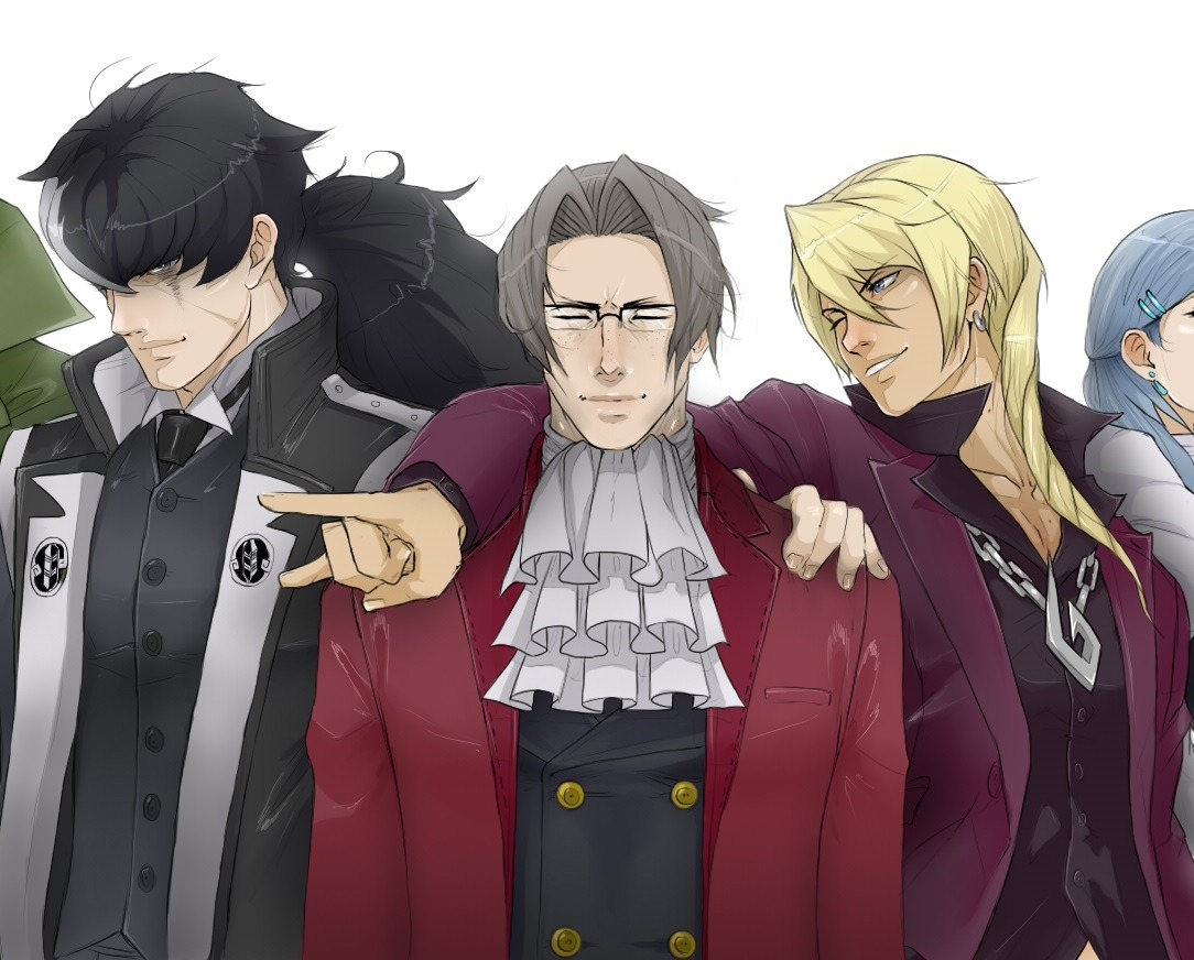 georgialeflayart: Edgeworth’s Squad Goals, all aged to match the current timeline.