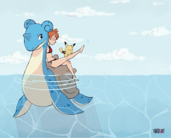 nadhie: in the mood to draw Lapras, got a
